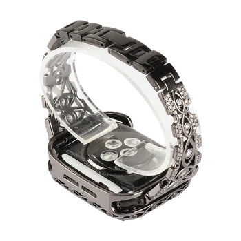 Nové Nerezové diamond popruh+Meď sase pre Apple Hodinky Series 5 4 3 2 pásma Náramok pre iWatch 38/40/42/44 mm Watchbands
