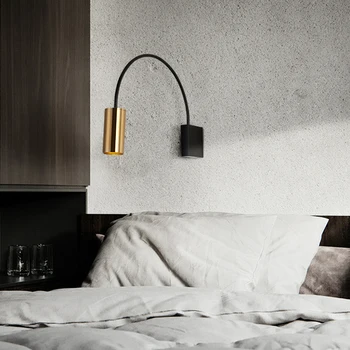 Nové Nordic nástenné lampy, Nočné lampy, Spálne, Moderná obývacia izba Chodník Schodisko Lampa Jednoduché železo hliník nástenné svietidlo LED osvetlenie