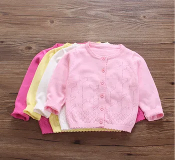 Nové Oblečenie pre Baby Girl Pletený Sveter Jar Leto Batoľa Nosiť Svetre Novorodenca Cardigan Deti Klimatizácia Coats 0-2Y