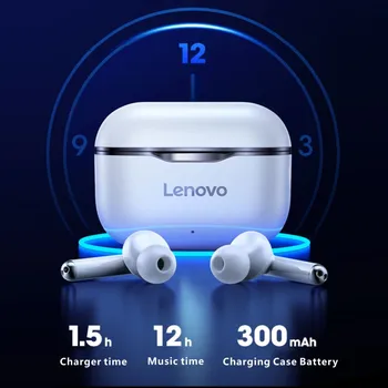 Nové Originálne Lenovo LP1 Bezdrôtový Bluetooth Headset V5.0 Touch Slúchadlá Stereo 300mAh Batérie Odolné IPX4 Nepremokavé