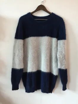 Nové originálne noriek cashmere sveter mužov pure cashmere prúžok sveter pulóvre noriek sveter doprava zadarmo Veľkoobchodné ceny