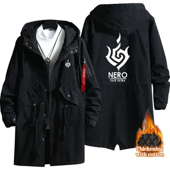 Nové Osud zero Nero šabľa s Kapucňou, Anime cosplay fgo zákopy srsti Muži móda Jeseň wintercotton zips Bunda, kabát