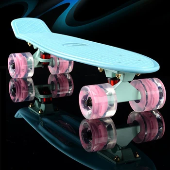 Nové Plastové mini cruiser skateboard malé skateboarding jeden banán longboard dospelých detí stali pokrútené cesty skate board