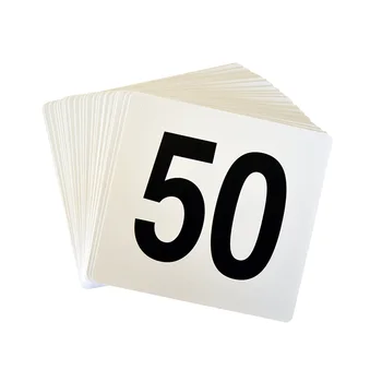 Nové Plastové Tabuľky Značku Číslo Karty pre Rauty alebo Poker Stoly 1-100 Čierna na Bielej Tabuľke Čísla Svadobné Reštaurácia, Bar