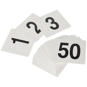 Nové Plastové Tabuľky Značku Číslo Karty pre Rauty alebo Poker Stoly 1-100 Čierna na Bielej Tabuľke Čísla Svadobné Reštaurácia, Bar