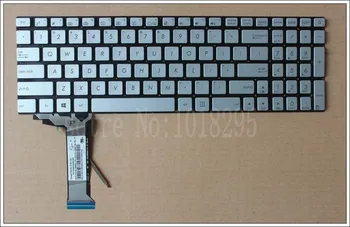 Nové pre ASUS N751 N751J N751JK N751JX podsvietený Notebook, klávesnica US rozloženie Striebro