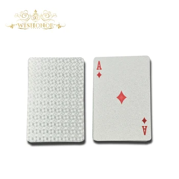 Nové Produkty Pre Mozaika Poker Kariet Strieborné Fólie Poker Magic Card 24K Gold Fólie Poker