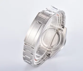 Nové pánske hodinky, luxusné značky automatické mechanické hodinky sapphire keramická fazeta black dial imitácia vody módne pánske hodinky