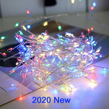 Nové Rozprávky 2M 5M Batérie Prevádzkované LED Medený Drôt String Svetlá Pre Svadobné, Vianočné Girlandy Festival Strany Domáce Dekorácie na čítanie