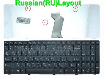 Nové RU ruská Klávesnica od spoločnosti LENOVO G500 G505 G510 ČIERNY RÁM, ČIERNE Pre Win8 RU Prenosných Počítačov