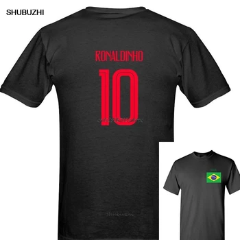 Nové Rusko Svete Zápas Pohára Brazília Ronaldinho Číslo 10 Športový Dres Letné T Shirt Mens Fanúšikov Cieľom Tee Pár