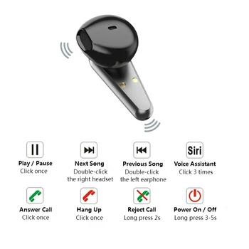 Nové S15 Bezdrôtová v5.0 Slúchadlá LED Dispaly Slúchadlá 9D HIFI Stereo Športové Vodotesné Slúchadlá Hluku Zrušiť Headset