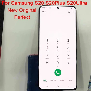 Nové S20 Ultra LCD Samsung Galaxy S20 Plus LCD S Rámom 1440*3200 S20 SM-G981B S20 Plus G986F/DS G988F Displej Dotykový Displej
