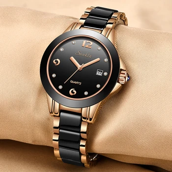 Nové SUNKTA Ženy, Luxusné Značky Sledovať Jednoduché Quartz Lady Nepremokavá Náramkové hodinky Ženskej Módy Bežné Hodinky Hodiny reloj mujer+Box