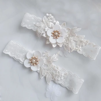 Nové Svadobné Svadobný Podväzok Drahokamu Pearl Flower Podväzky Dekorácie Pre Nevesta A Bridesmaid,