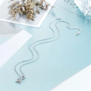 Nové Temperamet Roztomilý Plný Crystal Jeleň 925 Sterling Silver Šperky, Módne Osobnosti Vianočné Zvierat Náhrdelníky H463