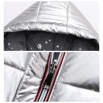 Nové teplé obojstranné štýlu deti Bundy móda 2-8Y biele kačacie nadol podšívka vrchné oblečenie coats pre boys & girls