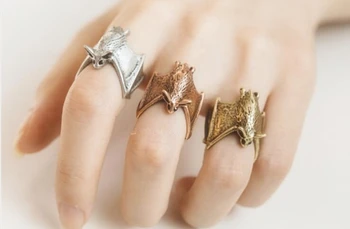Nové Trendy Vintage Bat Krúžky Nastaviteľné Zvierat Bat Promise Ring Pre Ženy, Mužov Dievča, World Of Warcraft Aros Overwatch