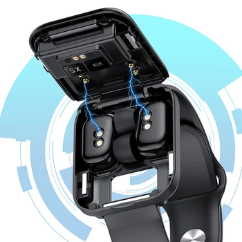 Nové TWS Bezdrôtové slúchadlá Bluetooth slúchadlá smart hodinky, Náramok dotykový displej Kyslíka Sledovať Kapely Hudobné Handsfree