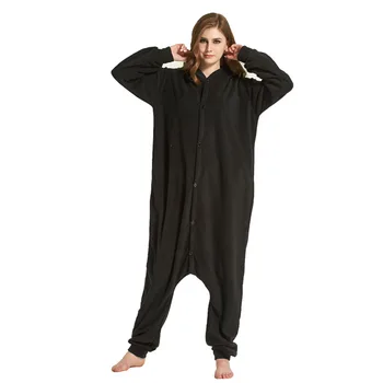 Nové Unisex Dospelých Black Kumamoto Medveď Kumamon Onesie Strany Pyžamo Cosplay Kostým