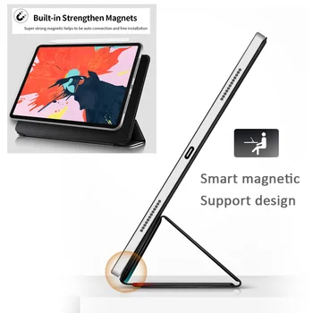 Nové veci, pre Tvár ID 11 12.9 palcový iPad Pro 2018 , Magnetické Ultra Slim Smart Folio Stand Kryt Prípade Podpory Pripojiť Poplatok