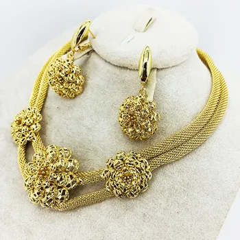 Nové veľkoobchod módne šperky set je jasnejšie dubaj zlaté šperky pre ženy je výročia, večierky a narodeniny výlety