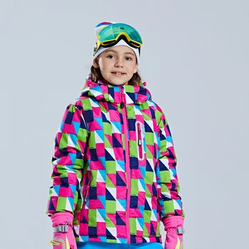 Nové veľké značky Chlapci/Dievčatá Detí Vonku Bundy, Zahusťovanie Teplé Lyžiarske Bundy a nohavice Detské Kapucí Vodotesný Kabát lyžiarske odevy