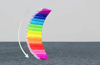 Nové Vysoko Kvalitné Športové 2 m dvojriadkový Parafoil Padák Drakov Športy na Pláži S Kite Rukoväť a String Jednoduché Lietať