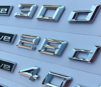 Nové XDrive 20d 30 35d 40 d 50d Podiel Kmeňa Nálepky Písmená 3D ABS Tele Znak, Odznak s Logom Vhodné Pre BMW X1 X3 X5 X6 E87 F31