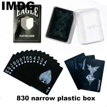 Nové zahraničného obchodu nové plastové hracie karty creative priehľadný kryštál nepremokavé umývateľný magic rekvizity black fly karty