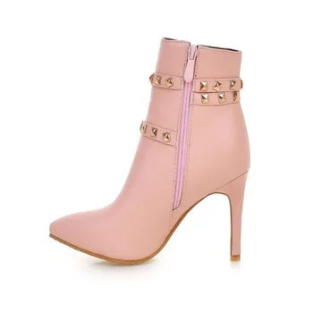 Nové zimné móda nity vysoké podpätky ružové topánky v poriadku so topánky a obuv