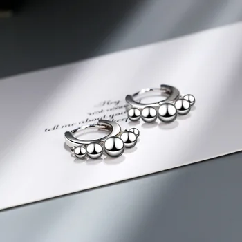 Nové Zlaté Náušnice 925 Sterling Silver Korálky Náušnice Pre Ženy Populárne Kórea Šperky 2020 Pendientes