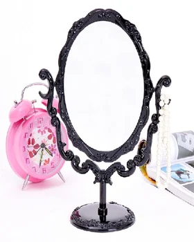 Nové Čierna Vintage Royal make-up Zrkadlo Ploche Otočná Gotický Zrkadlo s Butterfly Rose a Vína Dekorácie Kozmetické Nástroj