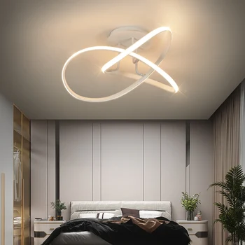 Nové Čierne Moderné LED Luster Svetlá pre bývanie, Jedáleň, Spálňa Štúdiu Creative Špeciálne Tvarované Domov Stropné Lampy, Osvetlenie