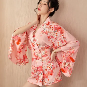 Nové Šaty pre Ženy Načechraný Slutty Bielizeň Kimono Tradičnom Štýle Kostýmy Anime spodné Prádlo, Erotické Cosplay Japonský priesvitný Set spodnej Bielizne
