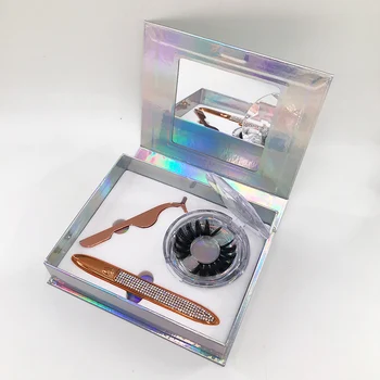 Nové Štýly Súkromného Štítok Magnetické Zrkadlo s Čierne Očné linky, Pero Lash Pinzety Dramatické 3D Noriek Mihalnice Nastaviť