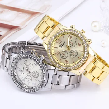 Nové ženeve klasické luxusné drahokamu sledovať ženy hodinky módne dámy ženy hodiny Reloj Mujer Relogio Feminino 2019