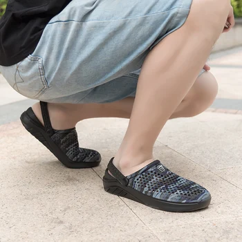 Noví ľudia, Sandále Crocks LiteRide Otvor Topánky Crok Gumy Dreváky Pre Mužov EVA Unisex Záhrada Obuv Black Crocse Adulto Cholas Hombre