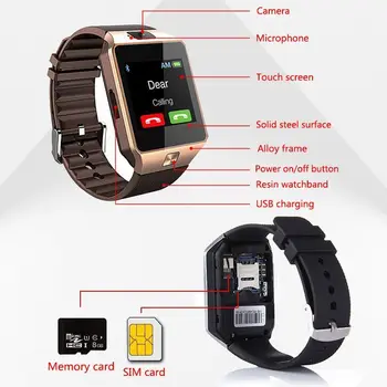 NOVÝ Bluetooth DZ09 Smart Hodinky Relogio Android smartwatch telefón fitness tracker reloj Smart Hodinky subwoofer ženy muži dz 09