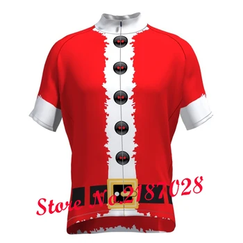 NOVÝ cyklistický dres Krátky rukáv santa Vianočné červený bicykel oblečenie požičovňa nosenie, krátky rukáv ropa ciclismo maillot