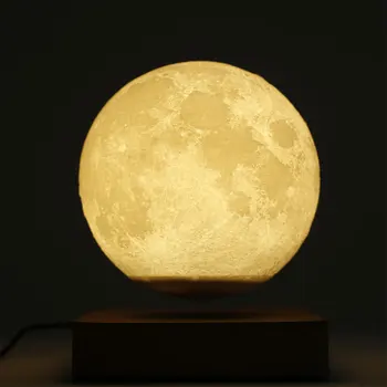 NOVÝ dizajn, Kreatívne 3D Magnetická Levitácia Mesiac Lampy, Nočné Svetlo Otáča Led Mesiac Plávajúce Lampa Domáce Dekorácie Dovolenku