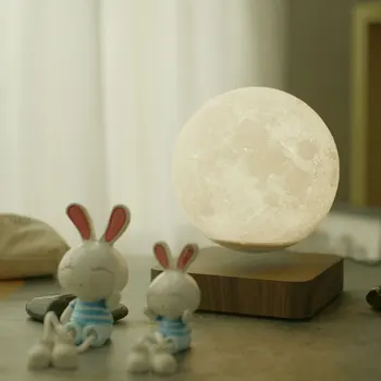 NOVÝ dizajn, Kreatívne 3D Magnetická Levitácia Mesiac Lampy, Nočné Svetlo Otáča Led Mesiac Plávajúce Lampa Domáce Dekorácie Dovolenku