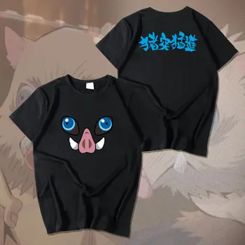 Nový Démon Vrah: Kimetsu č Yaiba Hashibira Inosuke Cosplay t-shirt shapeshifting Anime T-tričko Unisex Bežné Topy