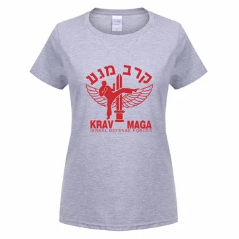 Nový Izrael Krav maga T Shirt Žena, Dievča, Krátky Rukáv Defense Force T-shirt Bavlna Ženy Topy Čaj Vysokej Qulity SZ-510