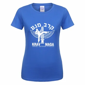 Nový Izrael Krav maga T Shirt Žena, Dievča, Krátky Rukáv Defense Force T-shirt Bavlna Ženy Topy Čaj Vysokej Qulity SZ-510
