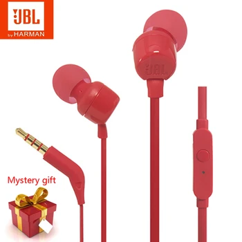 Nový JBL T110 In-Ear Káblové Originálne Slúchadlá Stereo Hlboké Basy Slúchadlá Športové Slúchadlá S Mikrofónom Podporu Xiao Huawei