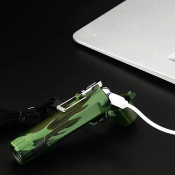 Nový Kompas a Baterku, USB Nabíjanie dvojoblúk Cigaretový zapaľovač Nepremokavé Plazma Ľahšie Vetru Elektronické Ľahšie