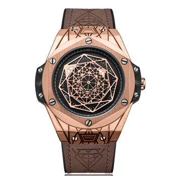 Nový koncept módny trend pánske hodinky študent sledovať osobnosti veľké dial diamond vodotesné hodinky Európsky a Americký štýl