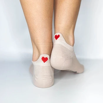 Nový Krátky Srdce Ponožky dámske Roztomilý Chausettes Femme Kórea Štýl Ženy Ponožky S Srdcia Ružová Sučka Ponožka Bavlna Meias 5 Párov