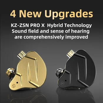 Nový KZ ZSN Pro X Hybrid Stereo V Uchu Kovové Káblové Herné Headset HiFI Sledovať Športové Slúchadlá Slúchadlá Pre Xiao ZSTX/Z3/S2/ZAX